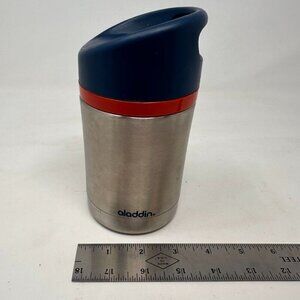 Aladdin Stainless Steel Insulated Food Jar Travel Blue/Red Cup 12 OZ EN12546-1